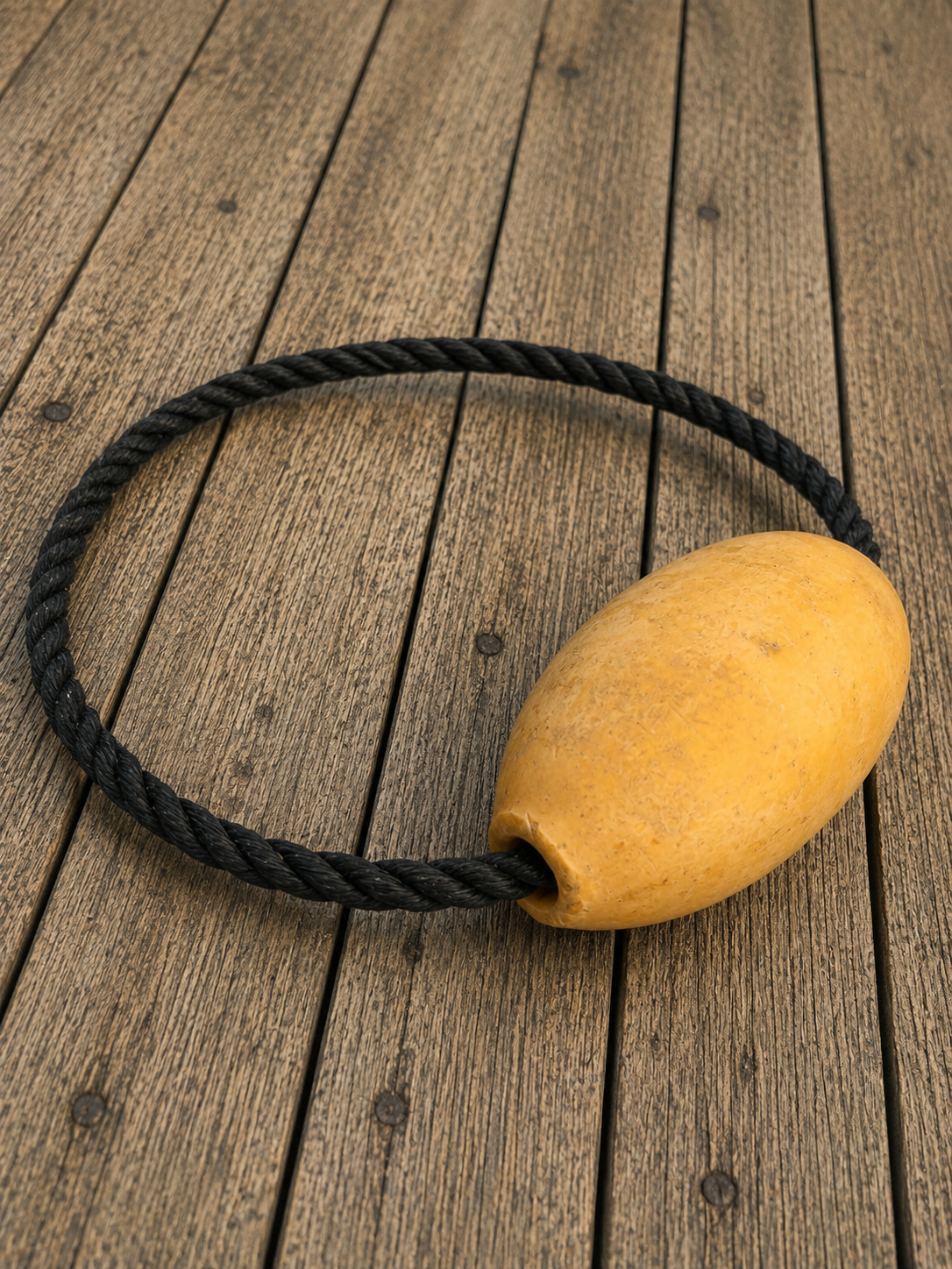 Dorn A’n Mor Dog Toy | Yellow Float & Black Rope