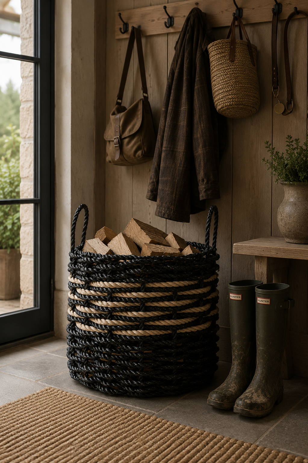 Crab Basket: Medium Handwoven Cornish Storage Basket