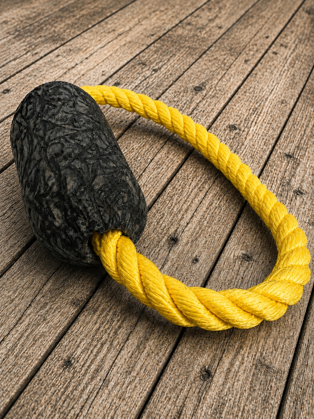 Dorn A’n Mor Dog Toy | Black Float & Harbour Orange Rope