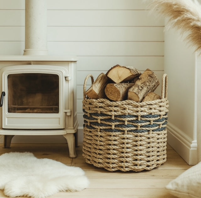 Crab Basket: Medium Handwoven Cornish Storage Basket