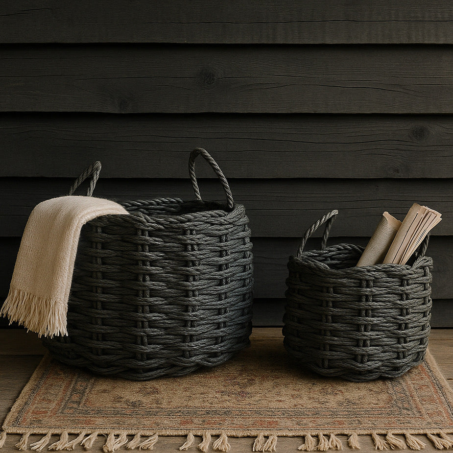 Lobster Basket: Large Handwoven Cornish Storage Basket