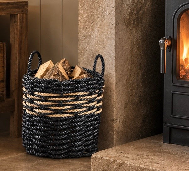 Crab Basket:  Medium Handwoven Cornish Storage Basket