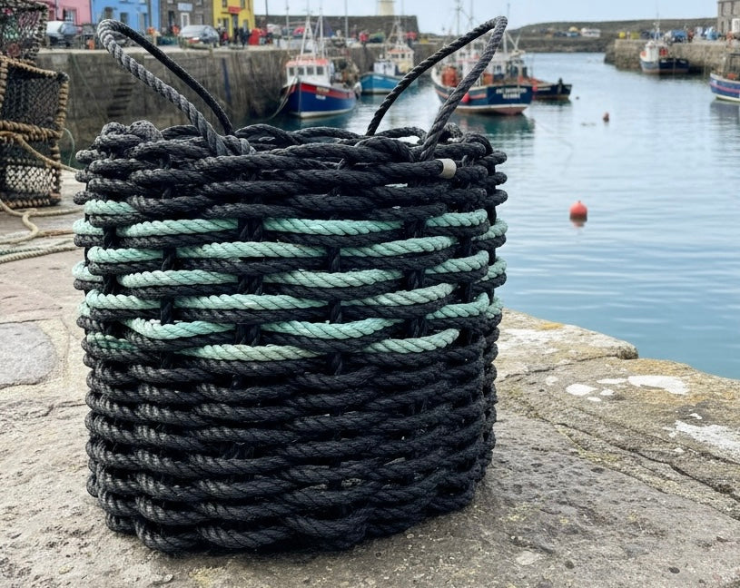 Large Repurposed Fishing Rope Basket