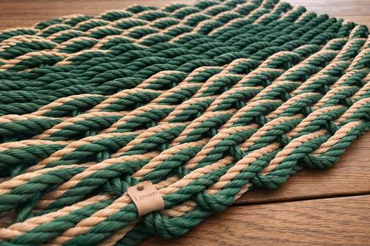 Door Mat – Sand & Harbour Green
