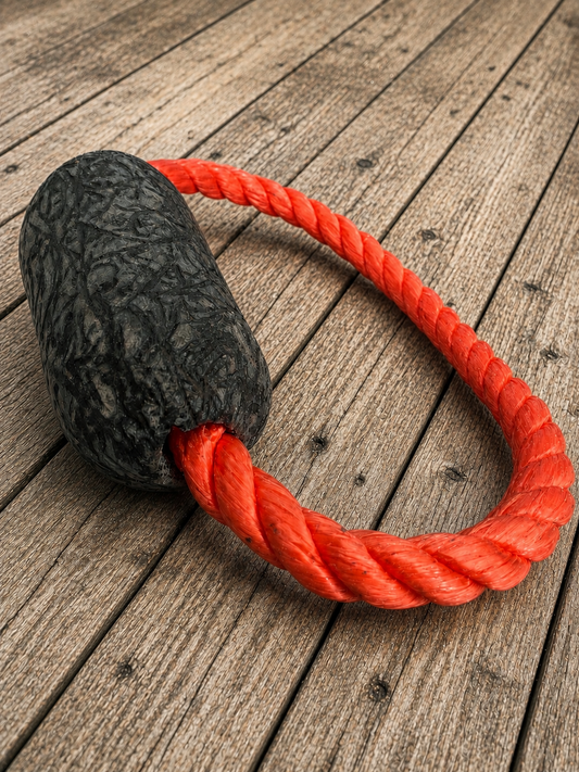 Dorn A’n Mor Dog Toy | Black Float & Harbour Orange Rope