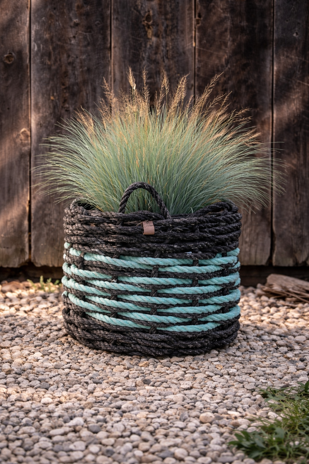 Small Repurposed Fishing Rope Basket