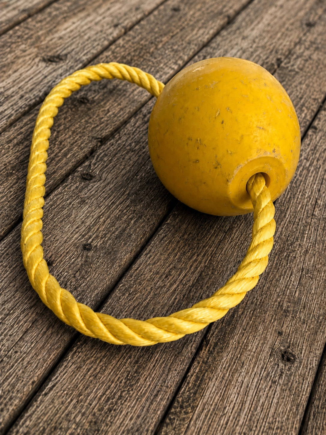 Dorn A’n Mor Dog Toy | Yellow Float & Harbour Orange Rope
