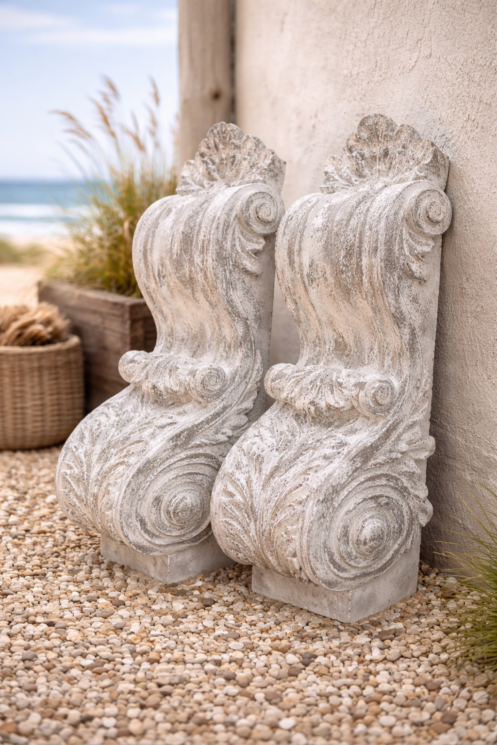 Large Architectural Salvage Plaster Corbels