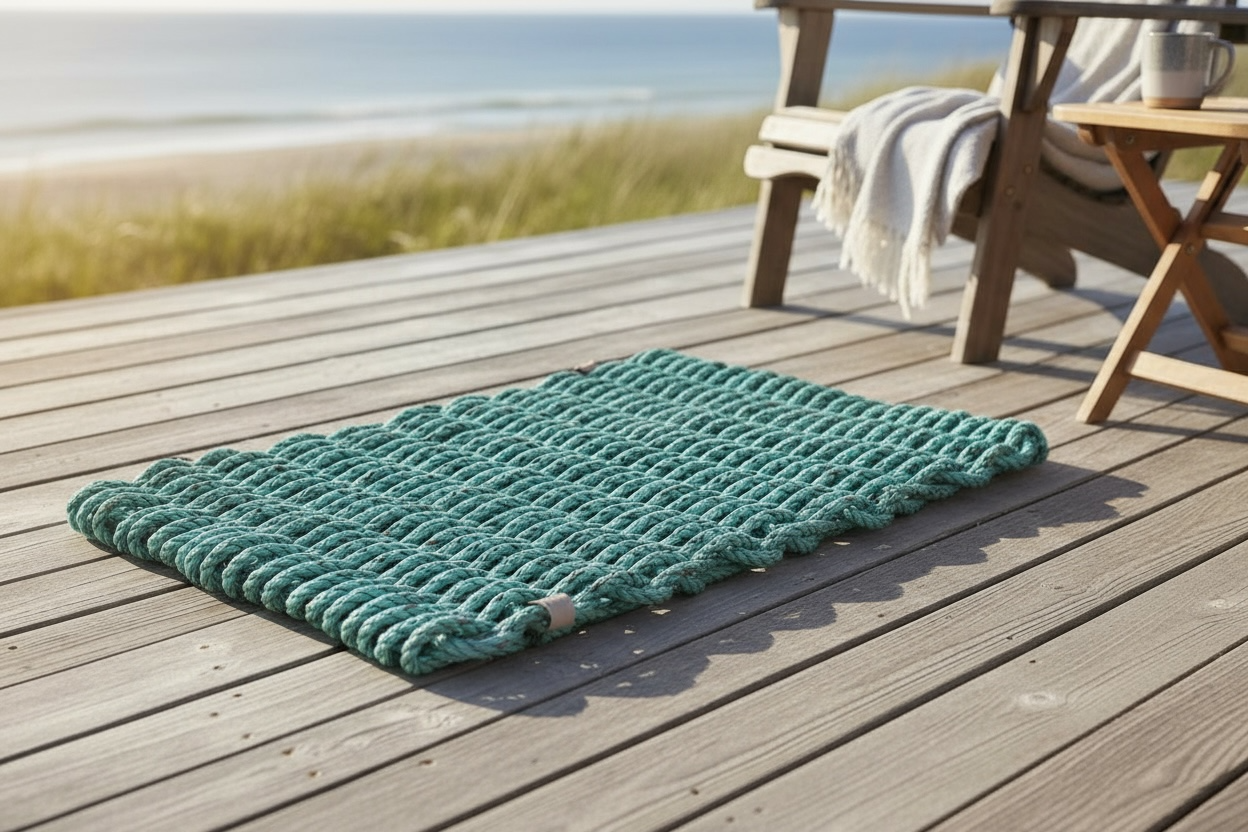 Repurposed Fishing Rope Doormat