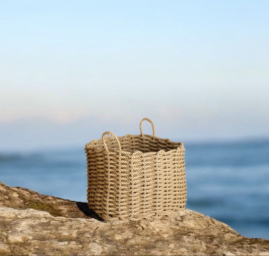 Crab Basket:  Medium Handwoven Cornish Storage Basket